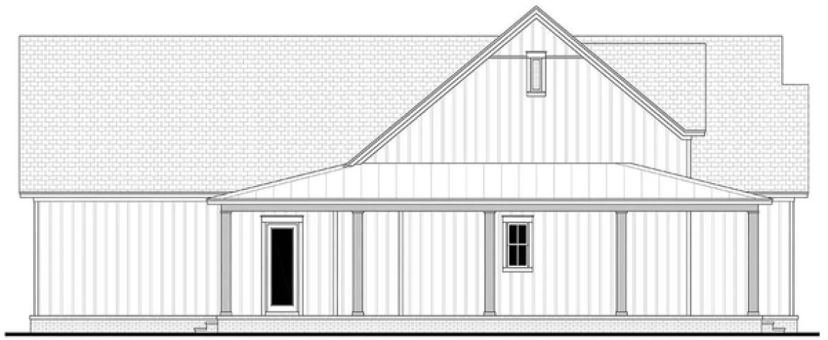 Left Elevation for House Plan #307732