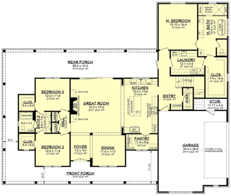 Main Floor Plan for House Plan #307732