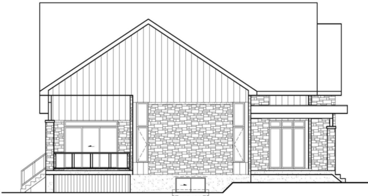 Left Elevation for House Plan #171981