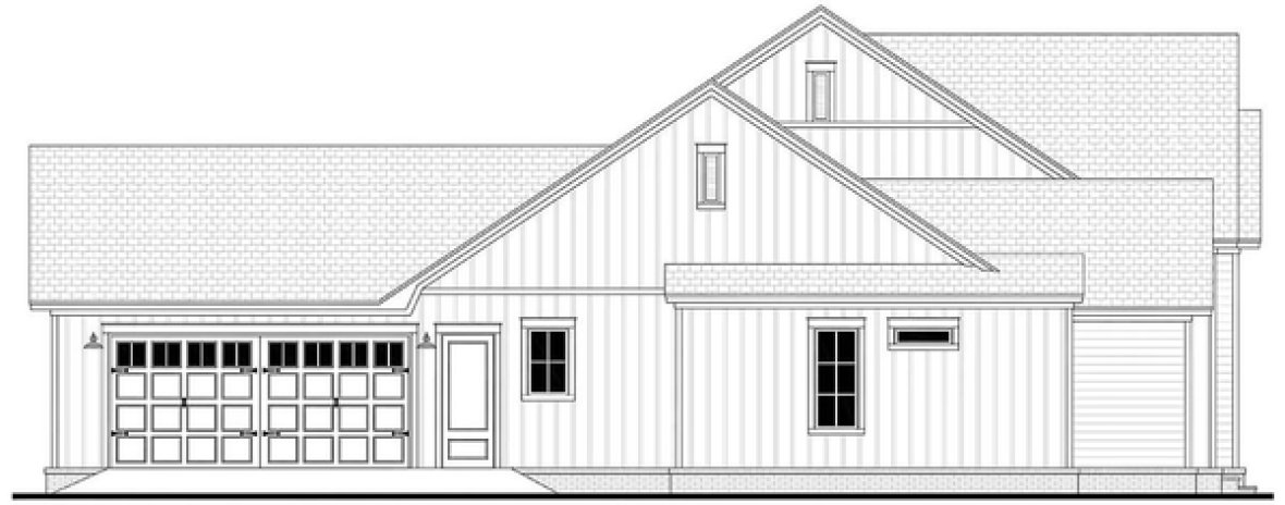 Left Elevation for House Plan #307932