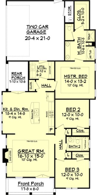 Main Floor Plan for House Plan #300541