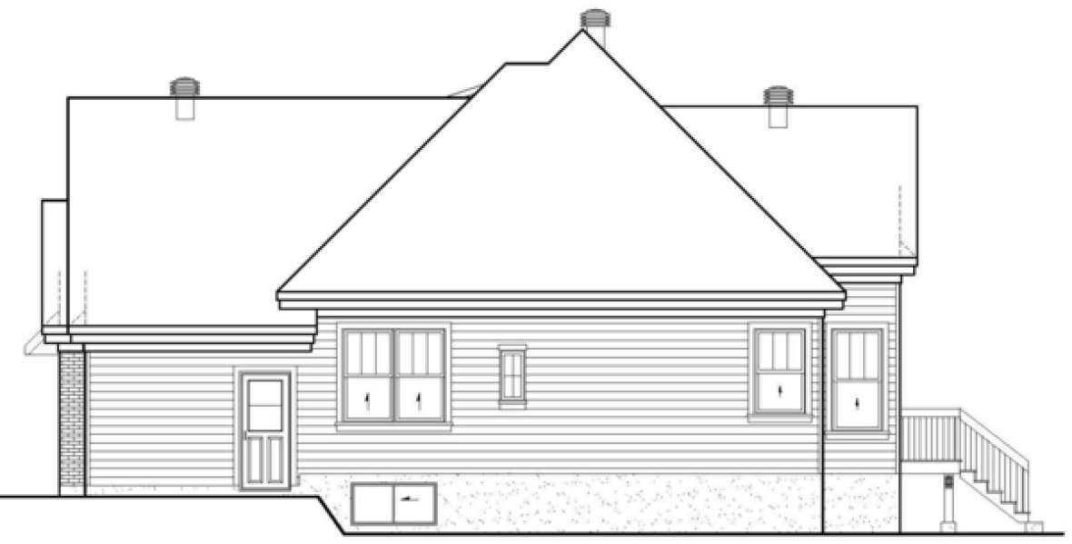 Right Elevation for House Plan #179241
