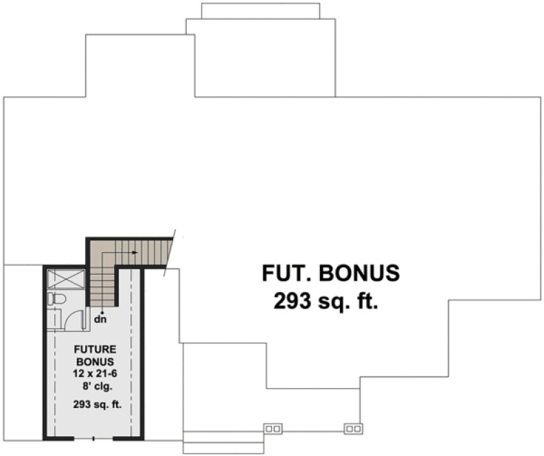 Attic Plan for House Plan #280212