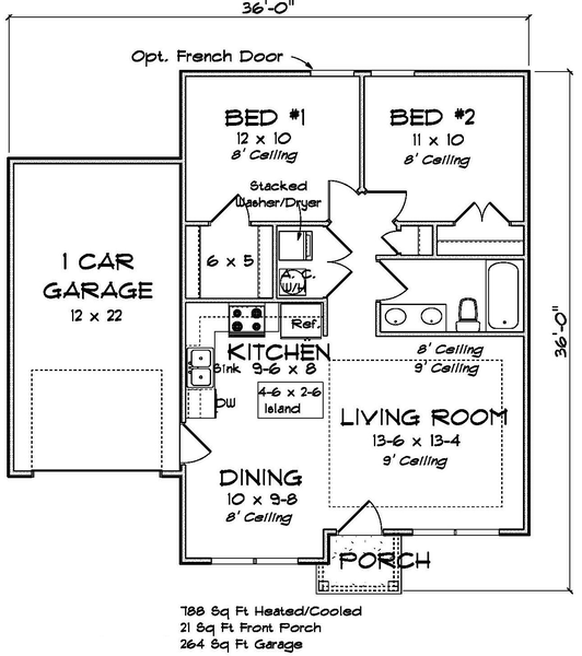Main Floor Plan for House Plan #248870