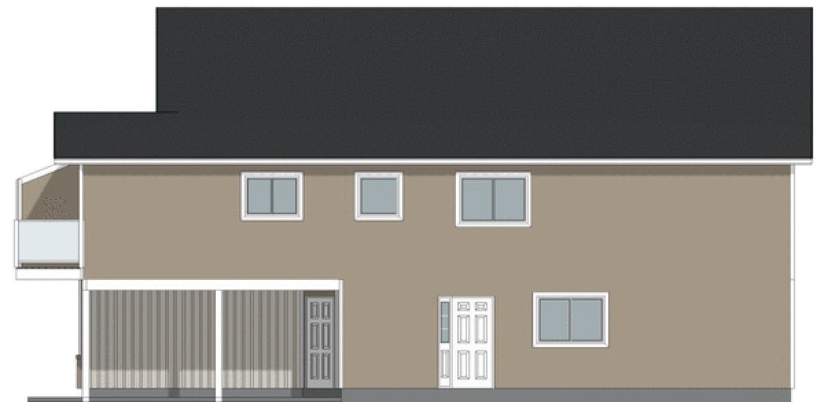 Right Elevation for House Plan #201173