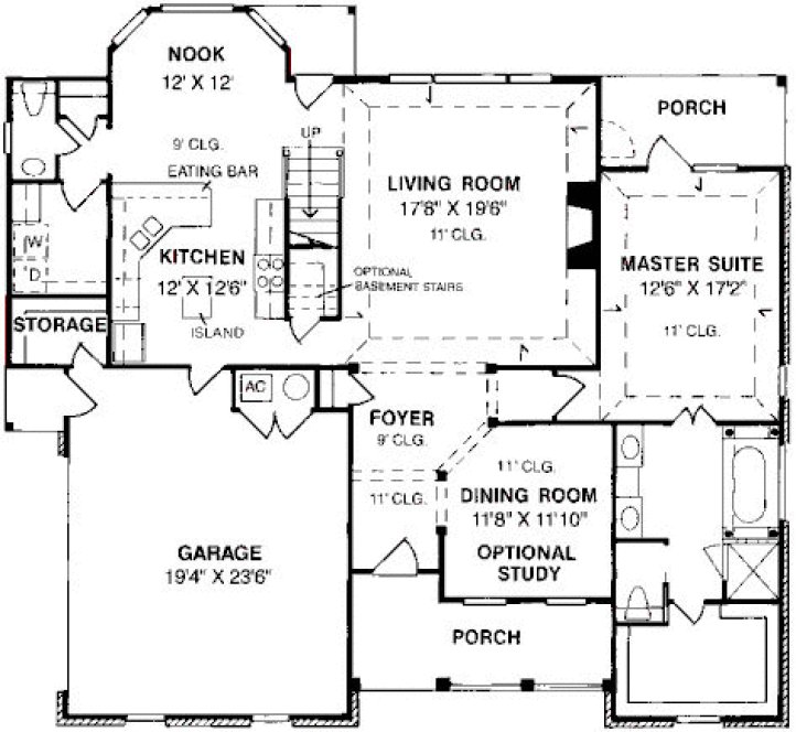 Main Floor Plan for House Plan #240242