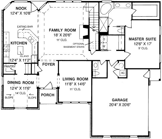 Main Floor Plan for House Plan #242462