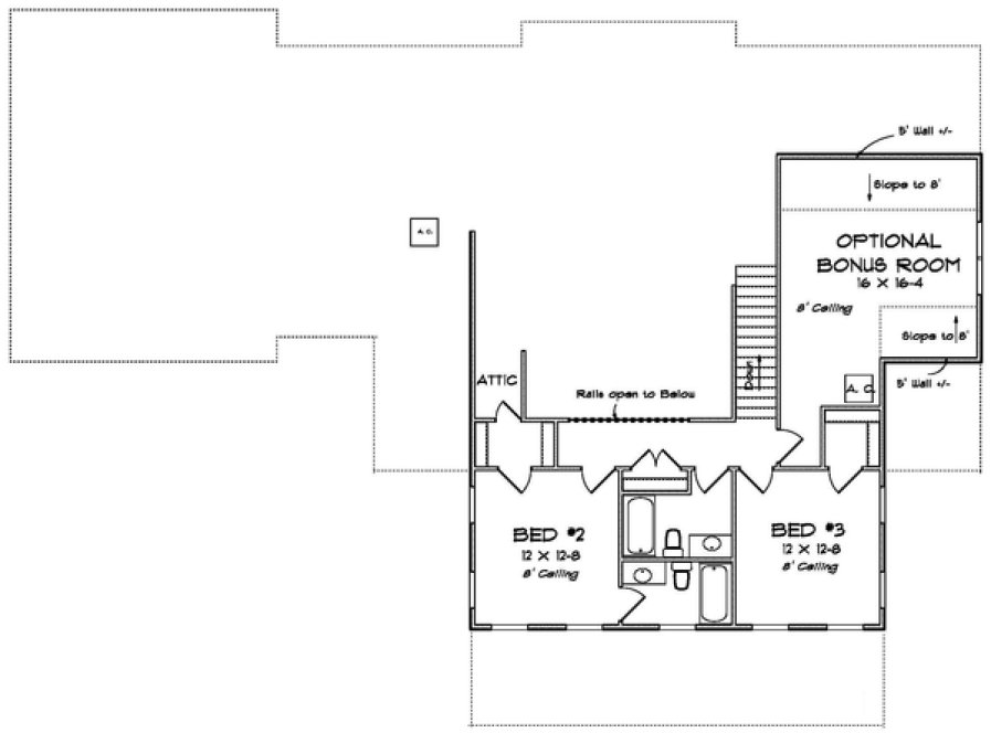 Second Floor Plan for House Plan #248932