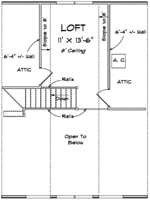 Second Floor Plan for House Plan #249490