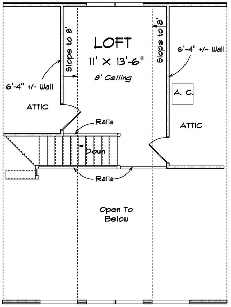 Second Floor Plan for House Plan #249490