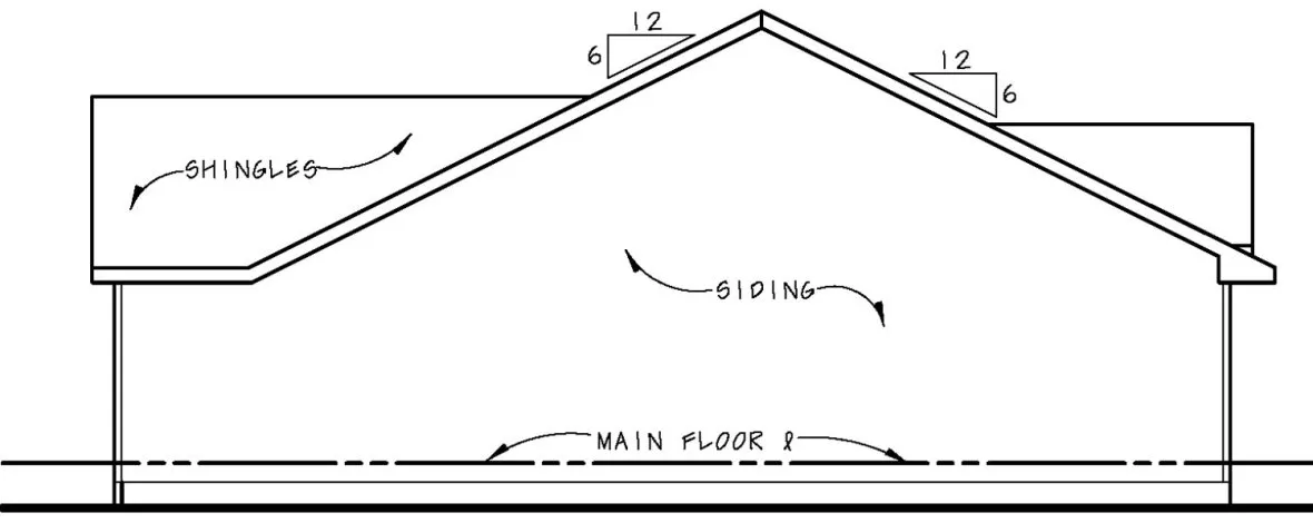 Right Elevation for House Plan #155051