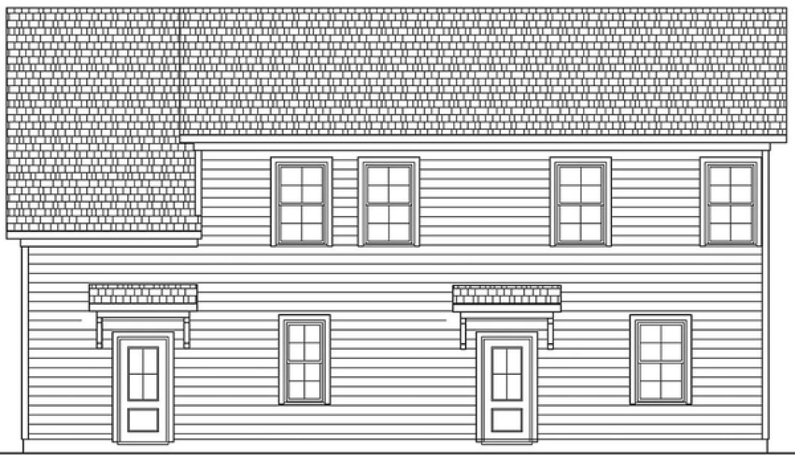 Rear Elevation for House Plan #719980
