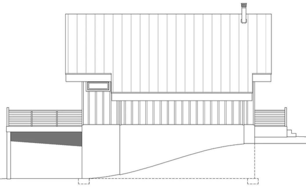 Left Elevation for House Plan #697851