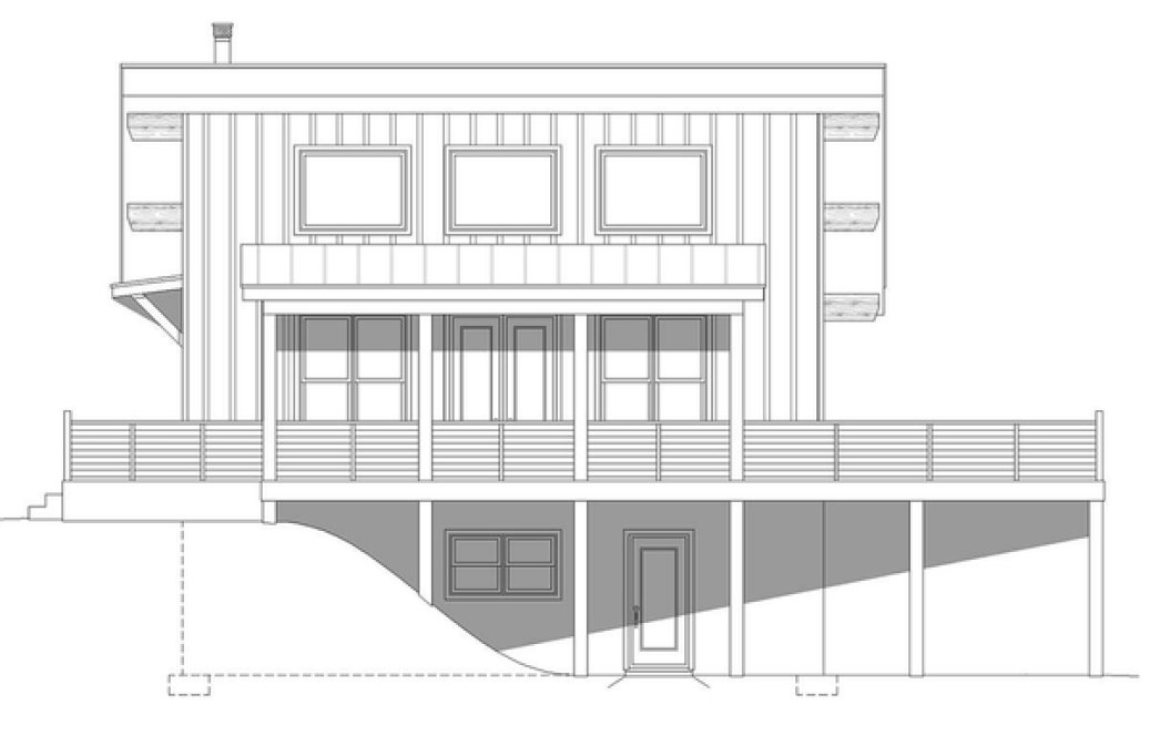 Right Elevation for House Plan #697851