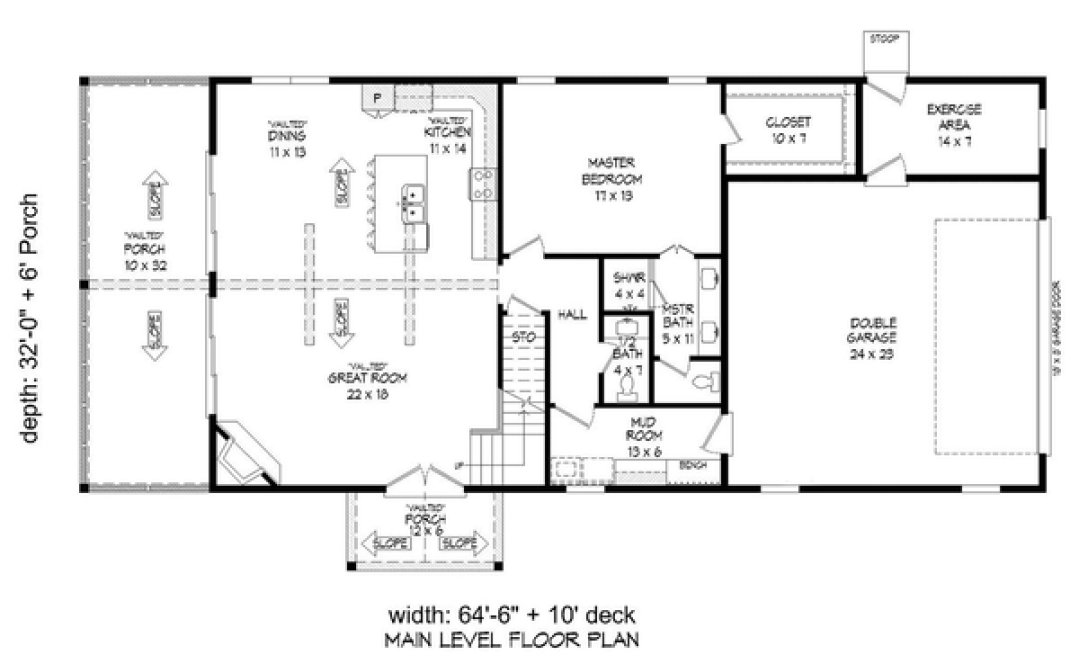Main Floor Plan for House Plan #690562