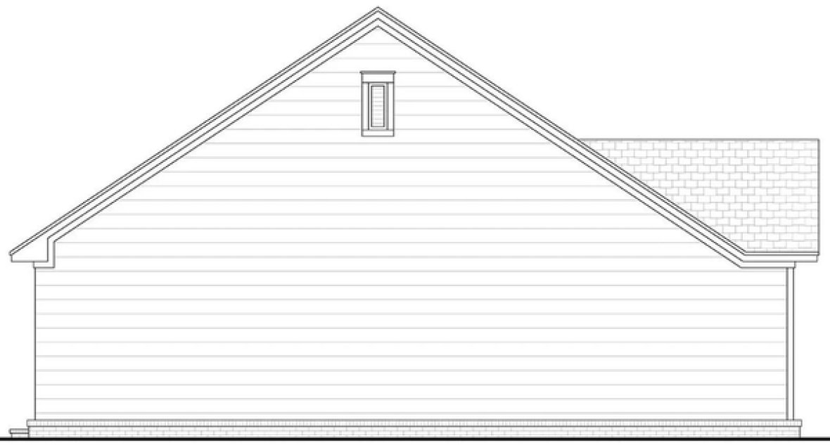 Left Elevation for House Plan #300001