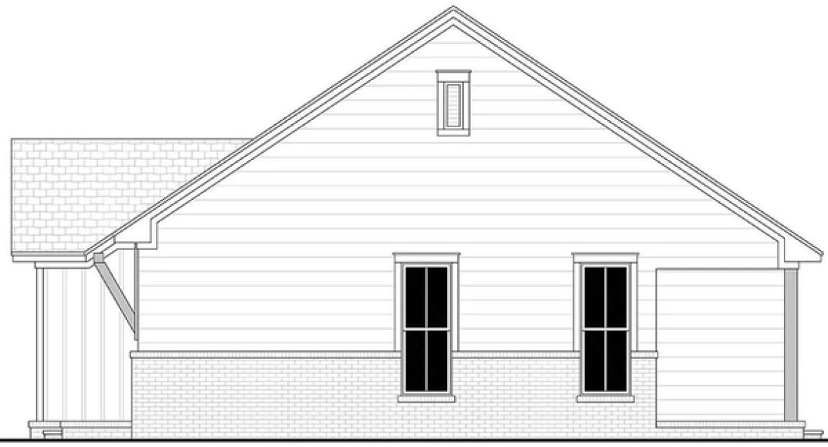 Right Elevation for House Plan #300001