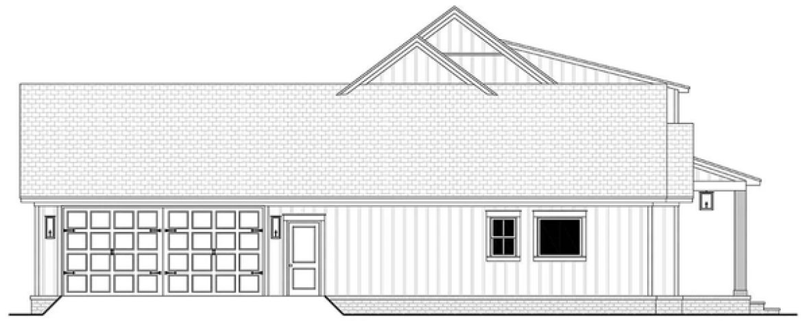 Left Elevation for House Plan #304912