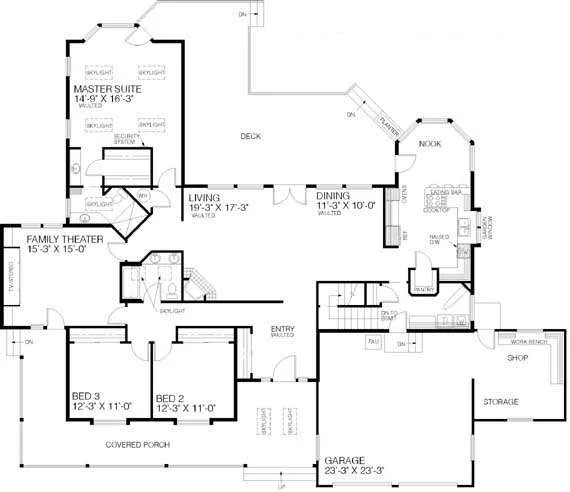 Main Floor Plan for House Plan #165233