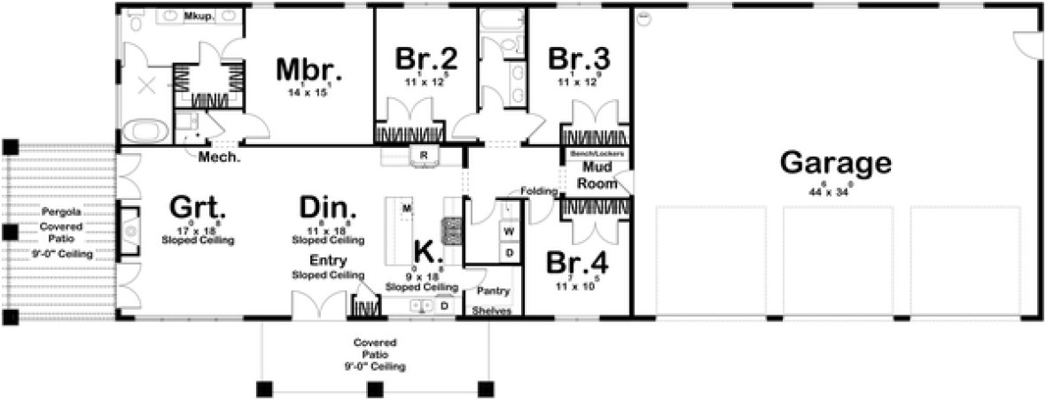 Main Floor Plan for House Plan #702891