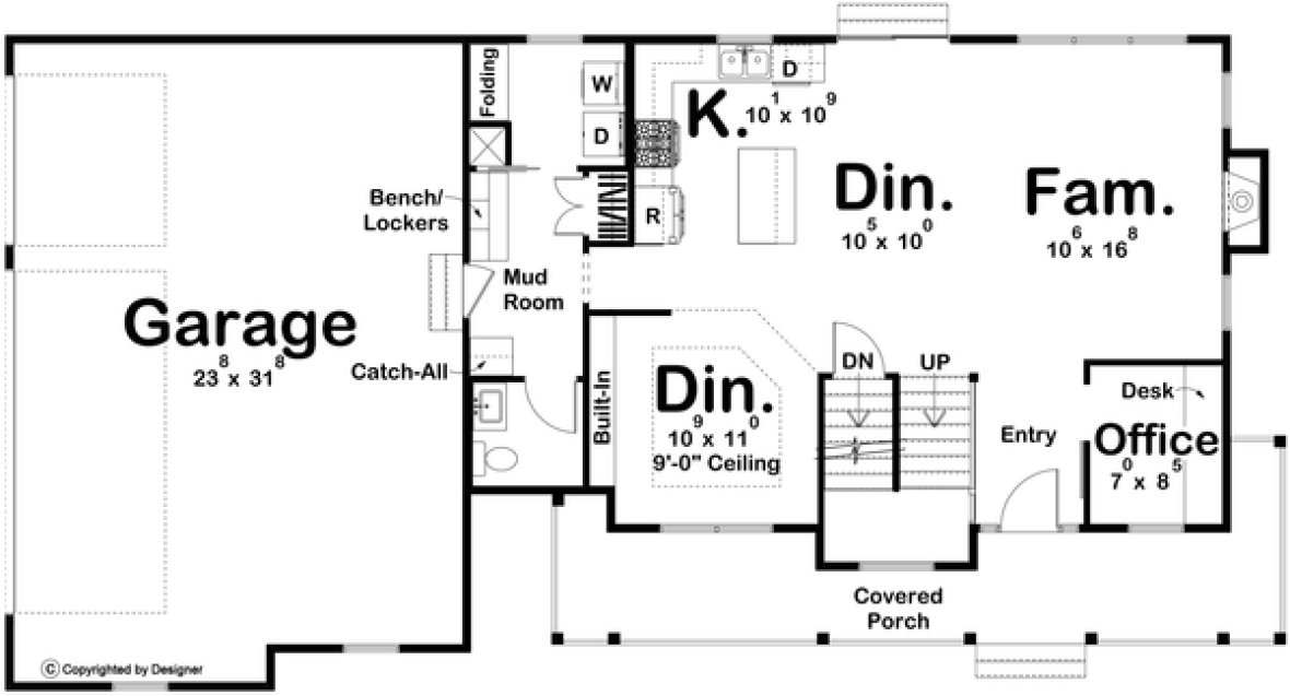 Main Floor Plan for House Plan #707681
