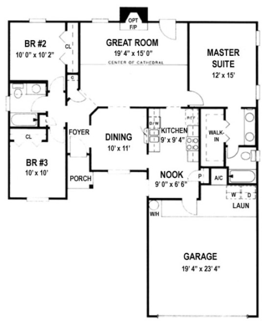 Main Floor Plan for House Plan #862231