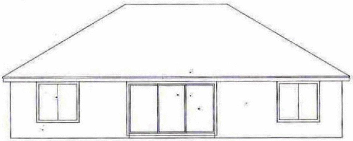 Rear Elevation for House Plan #860041