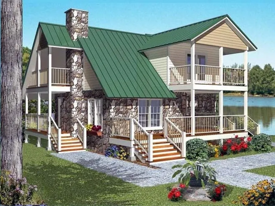 Full Rendering for House Plan #869171