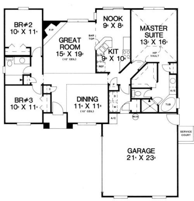 Main Floor Plan for House Plan #863161