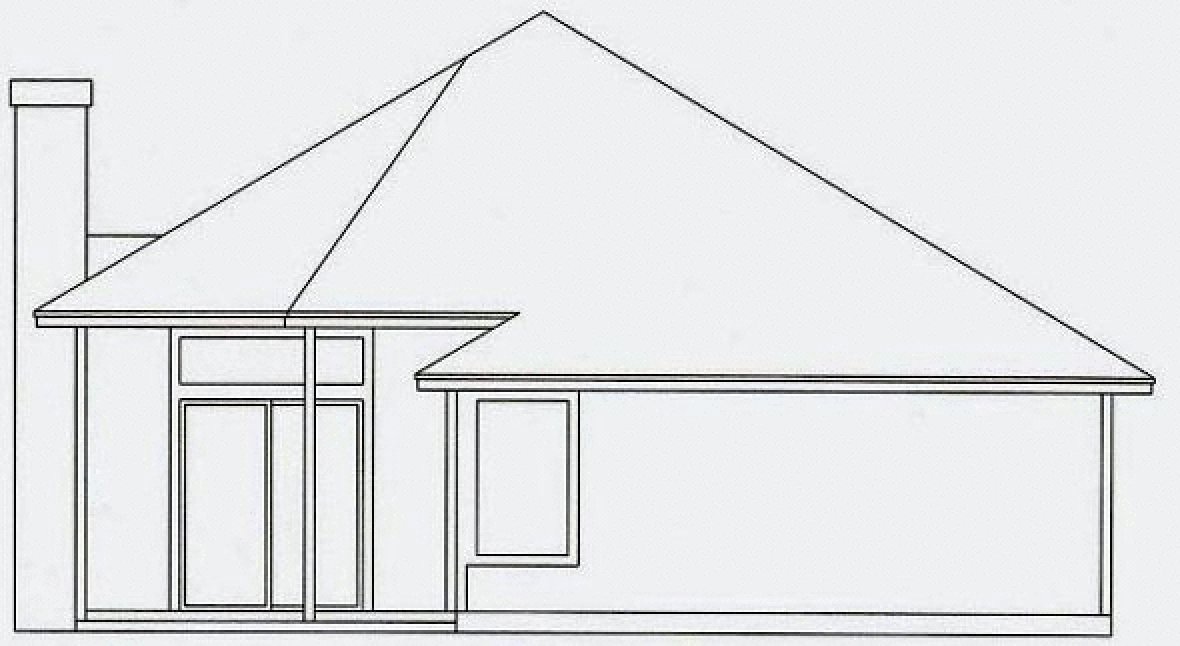 Rear Elevation for House Plan #869161