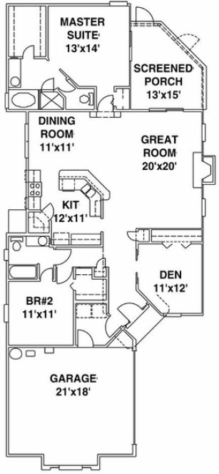 Main Floor Plan for House Plan #869161