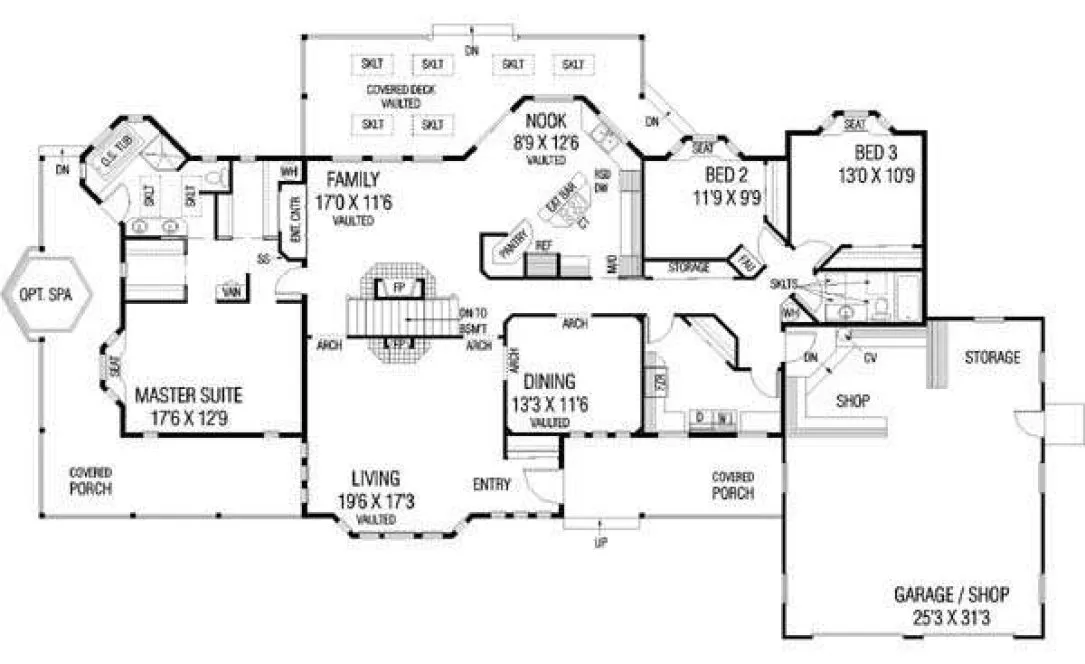 Main Floor Plan for House Plan #161043