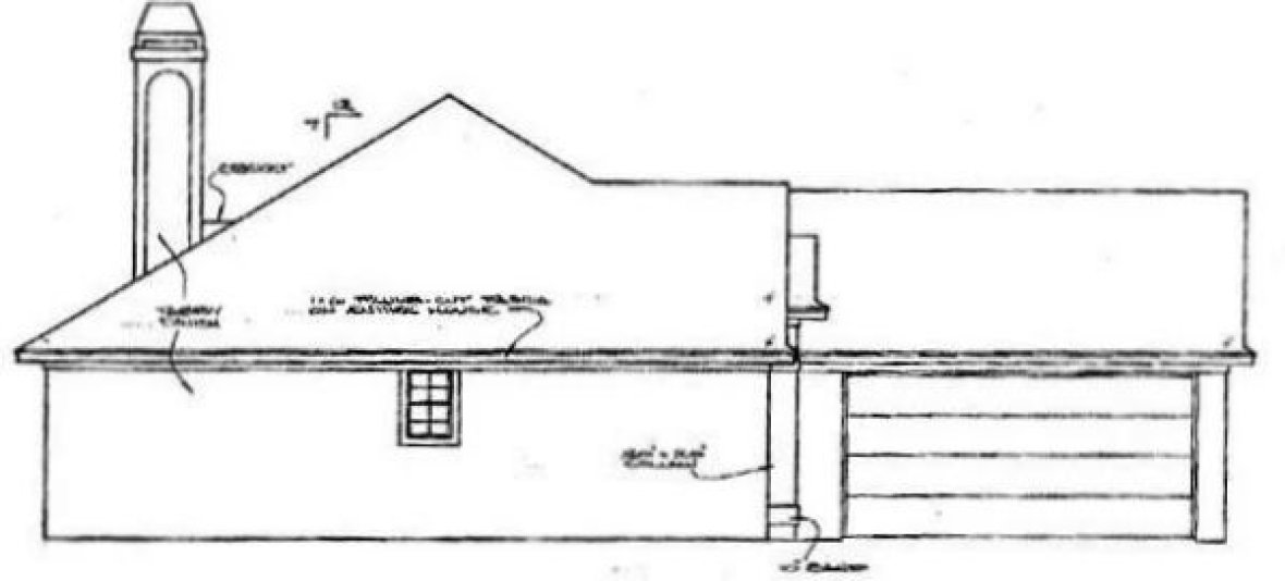Left Elevation for House Plan #869051