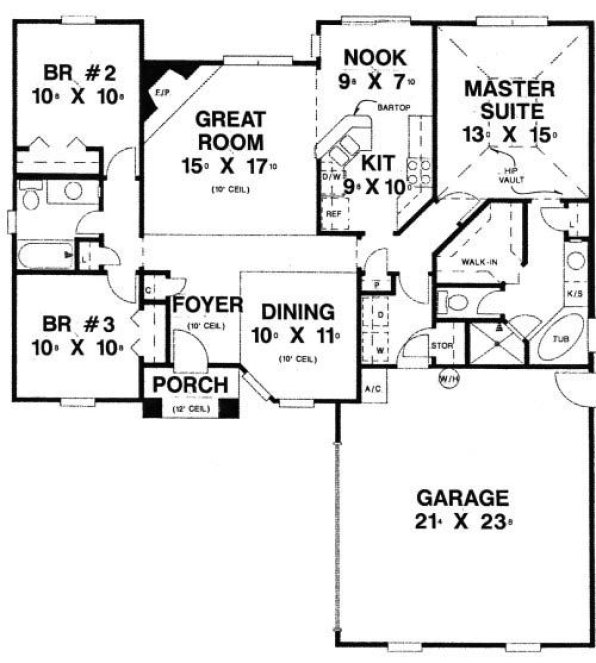 Main Floor Plan for House Plan #869051