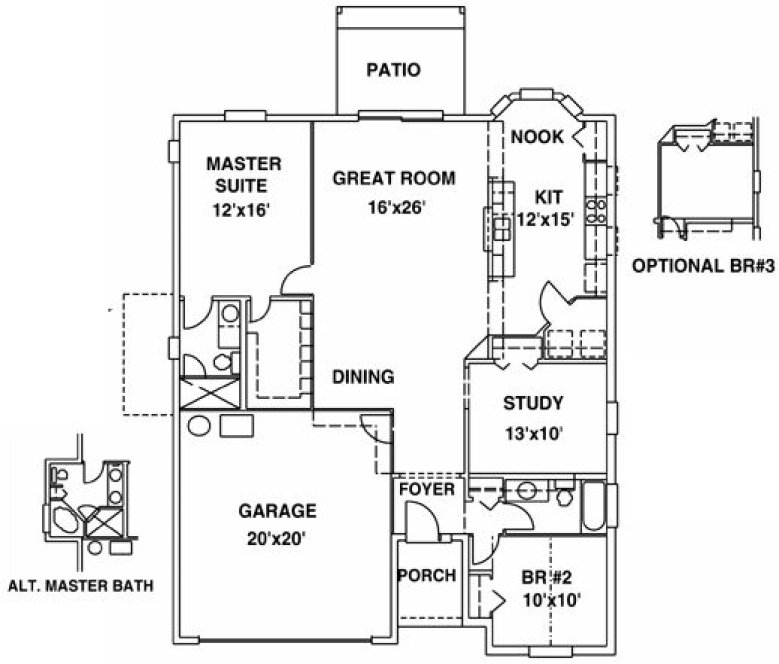 Main Floor Plan for House Plan #866551