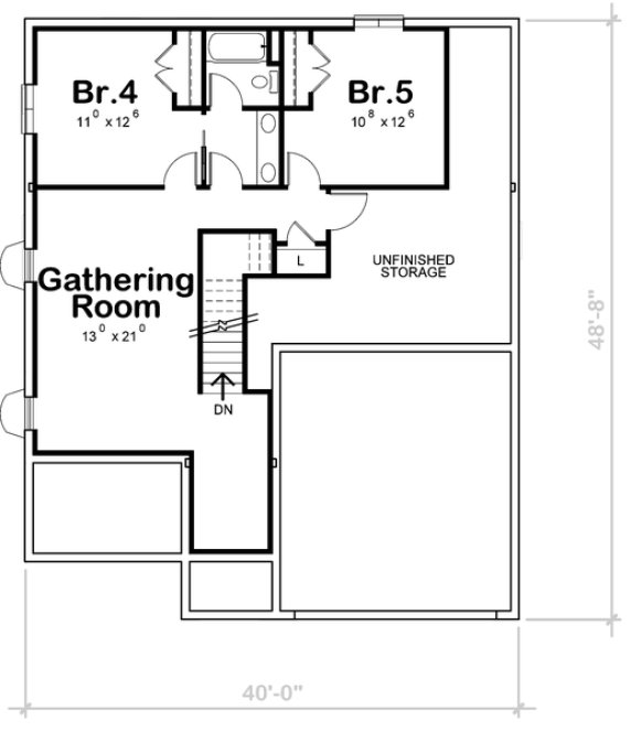 Basement Plan for House Plan #156912