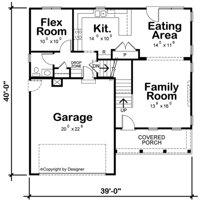Main Floor Plan for House Plan #154312