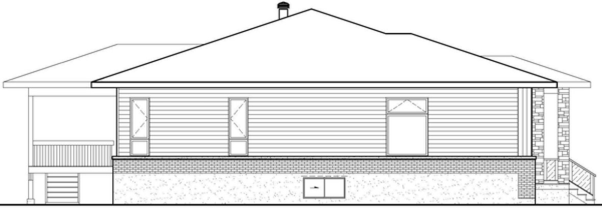 Left Elevation for House Plan #173991
