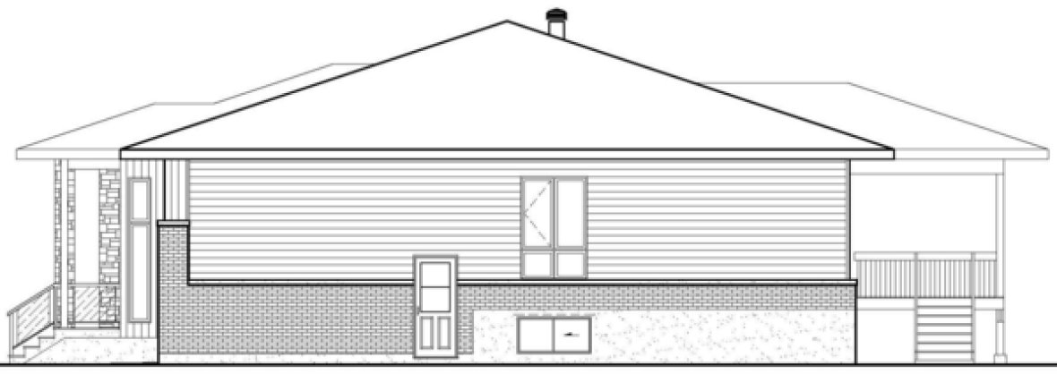 Right Elevation for House Plan #173991