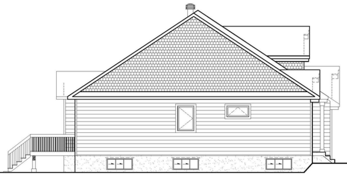 Left Elevation for House Plan #177631