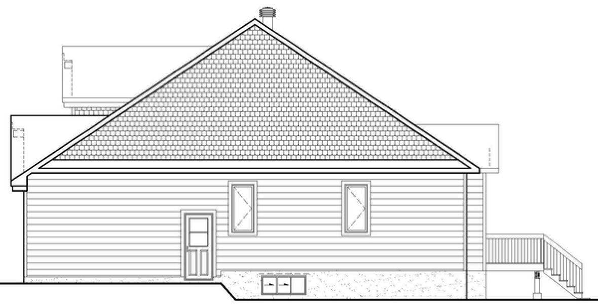 Right Elevation for House Plan #177631