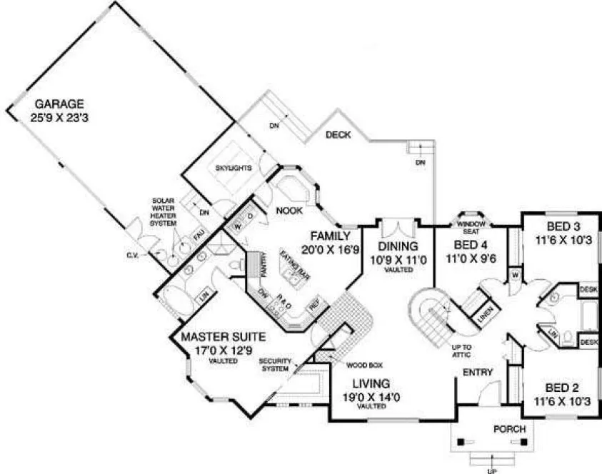 Main Floor Plan for House Plan #160904
