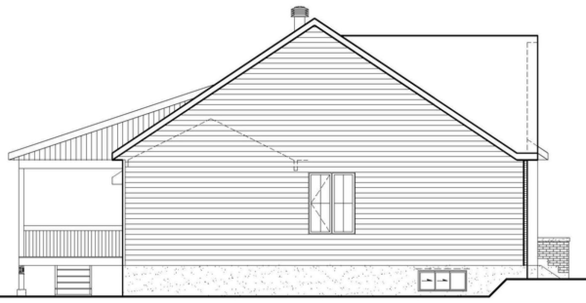 Left Elevation for House Plan #177851