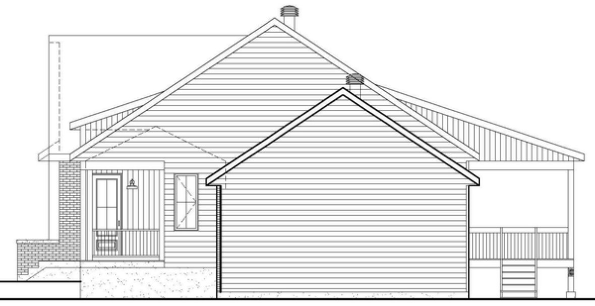 Right Elevation for House Plan #177851
