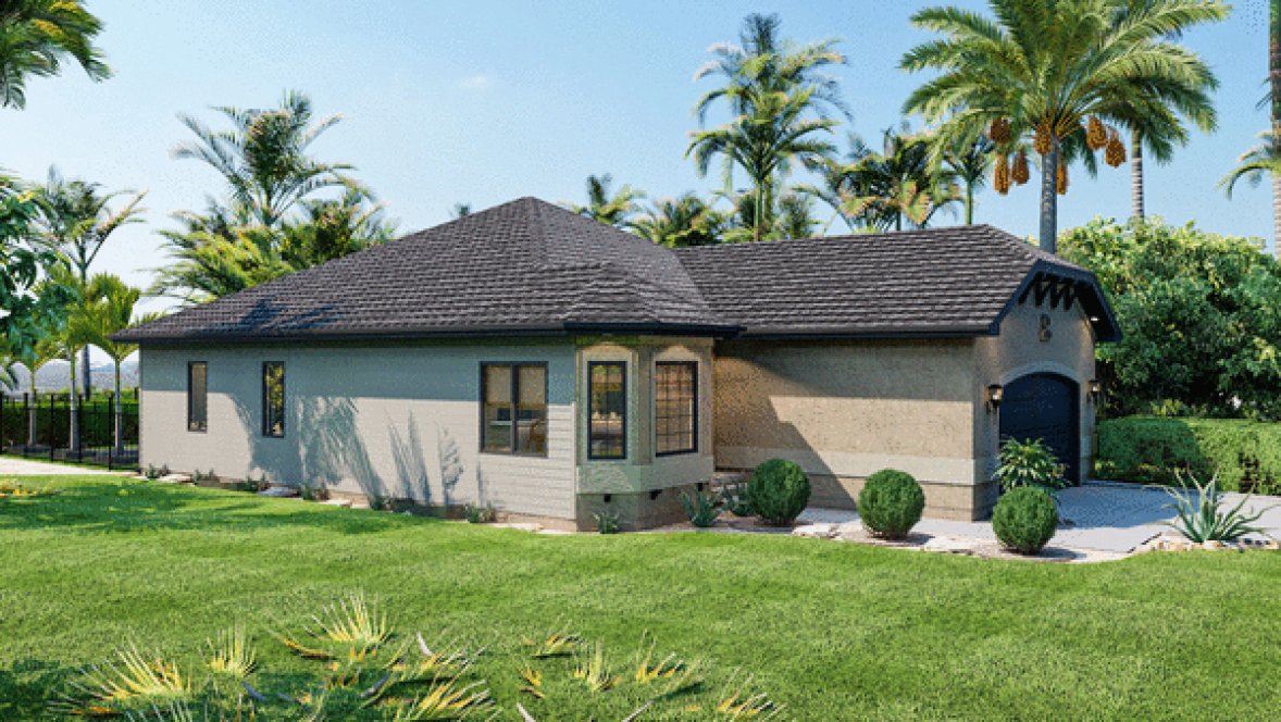 Left Elevation for House Plan #707231