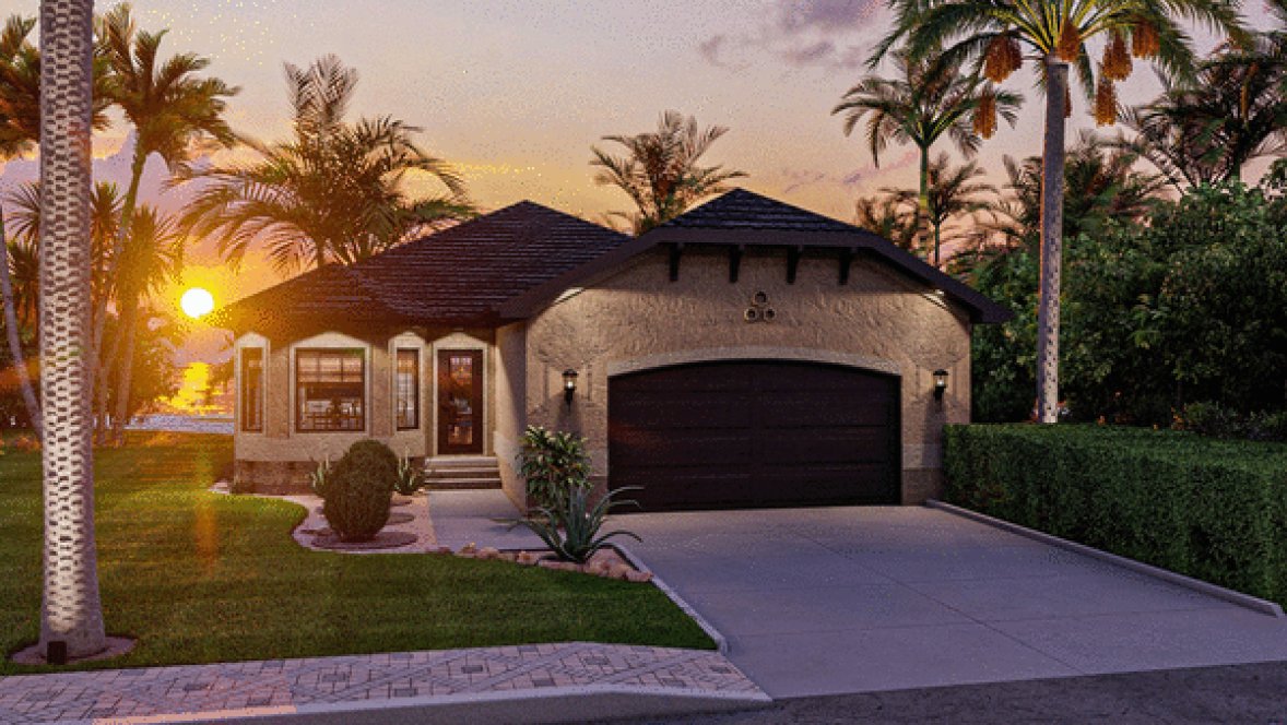 Left Elevation for House Plan #707231