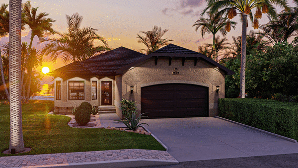 Left Elevation for House Plan #707231