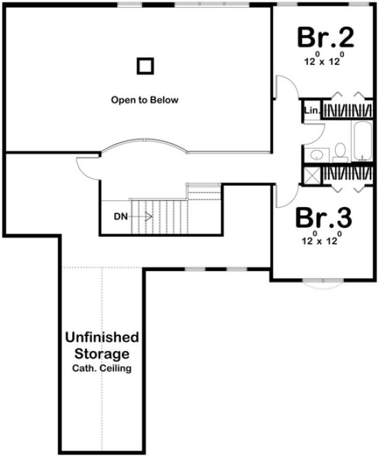 Second Floor Plan for House Plan #700512