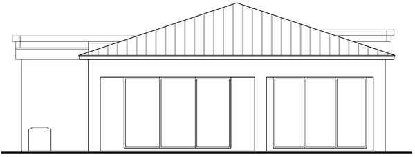 Rear Elevation for House Plan #915151
