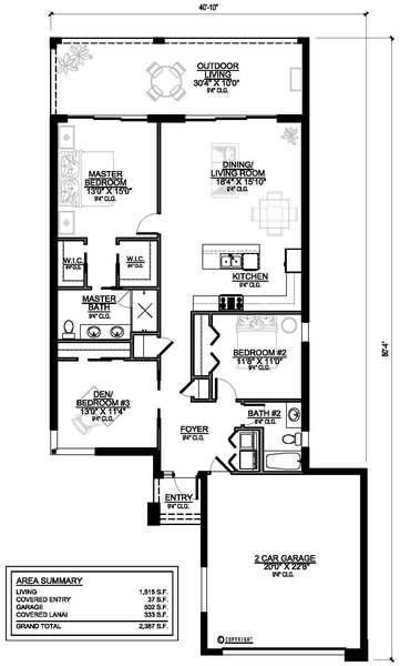Main Floor Plan for House Plan #915151